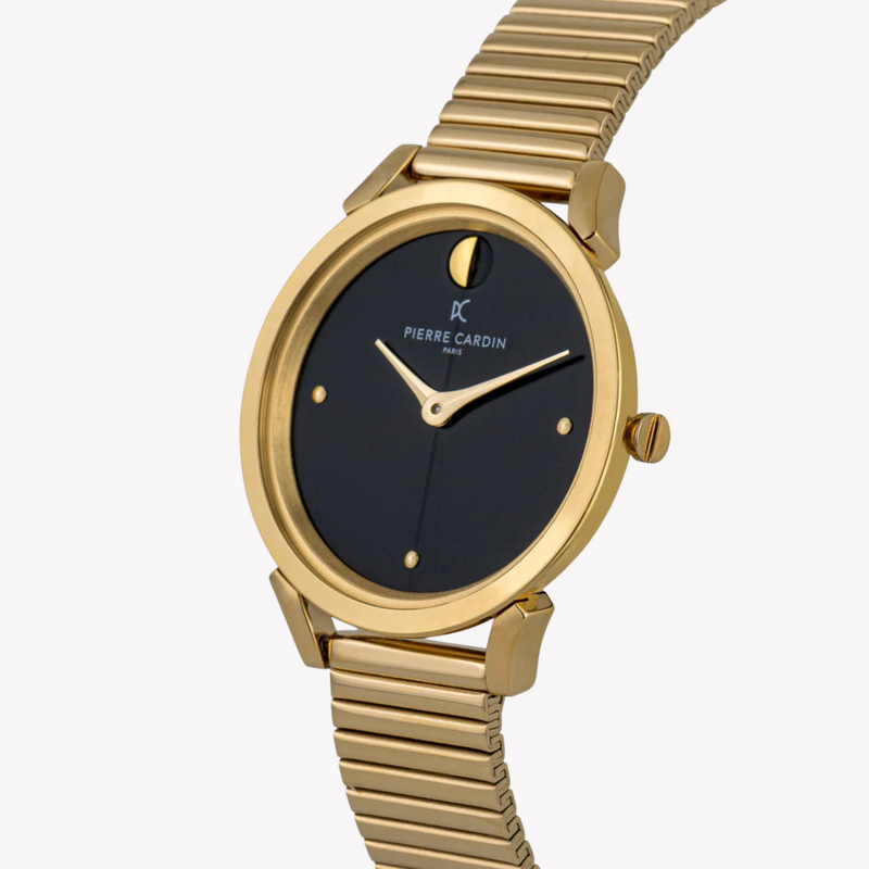 Pierre Cardin Women's Gold Stainless Steel Watch, Black Dial | Cpi.2529 by i-watch