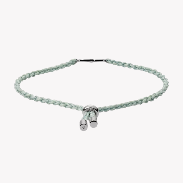 Fossil Women's Aqua Blue Bracelet, Stainless Steel Heart Pendant | JF03078040