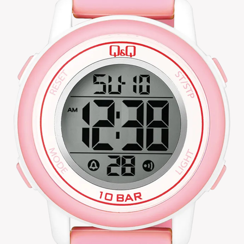 Q&Q Women's Pink Women's Watch, Grey Digital Dial | M208J004Y
