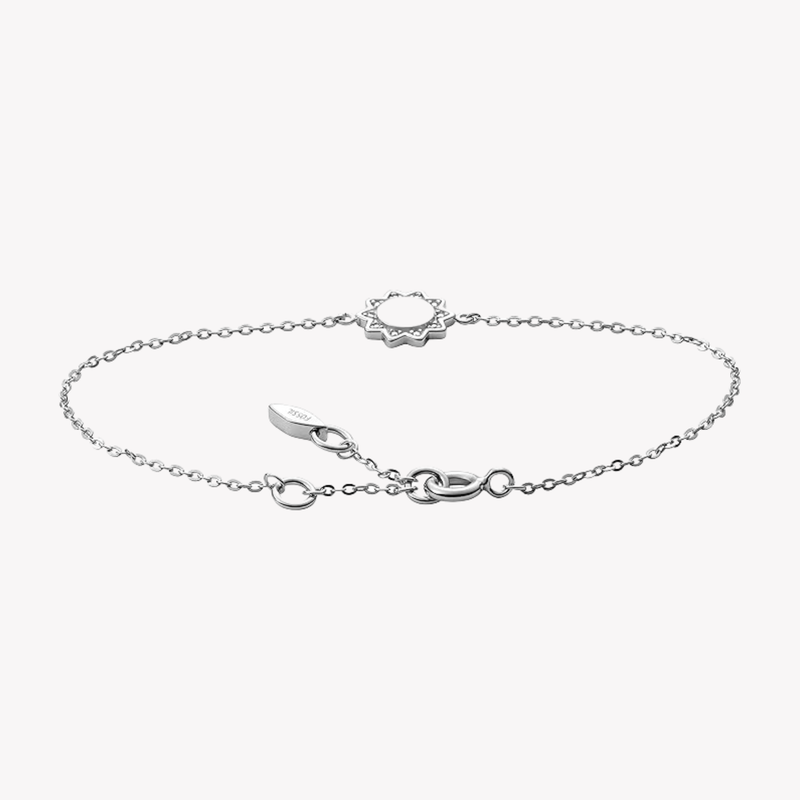 Fossil Women's Silver Bracelet, Sterling Silver & Cubic Zirconia | JFS00563040
