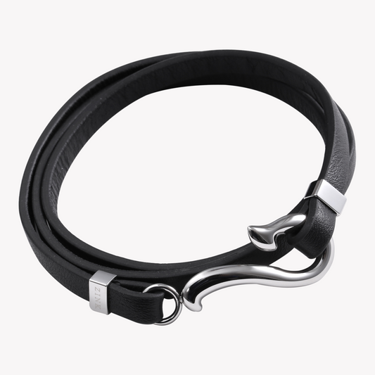 Zink Men's Black & Silver Stainless Steel Bracelet | Zjbc026lpb