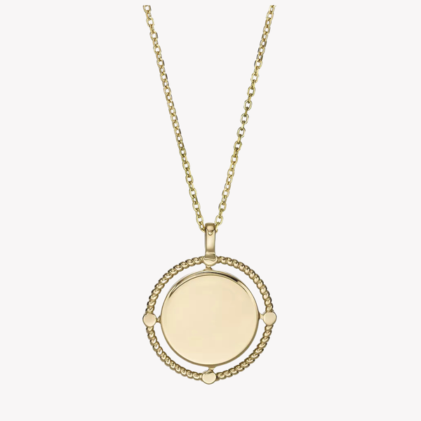 Fossil Women's Gold-Tone Necklace, Lane Pendant | JF04101710