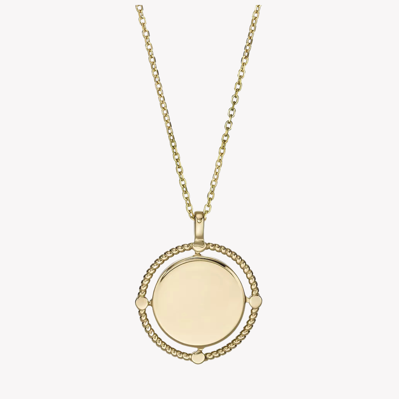 Fossil Women's Gold-Tone Necklace, Lane Pendant | JF04101710