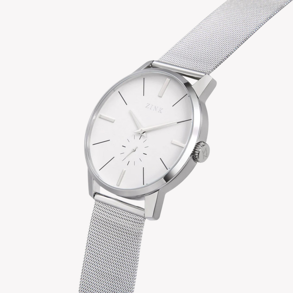 Zink Men's Stainless Steel Analog Watch - Silver | Zk126g5ms-16 by i-watch