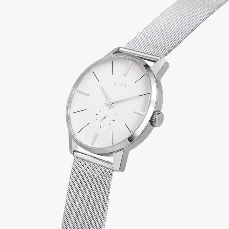 Zink Men's Stainless Steel Analog Watch - Silver | Zk126g5ms-16 by i-watch