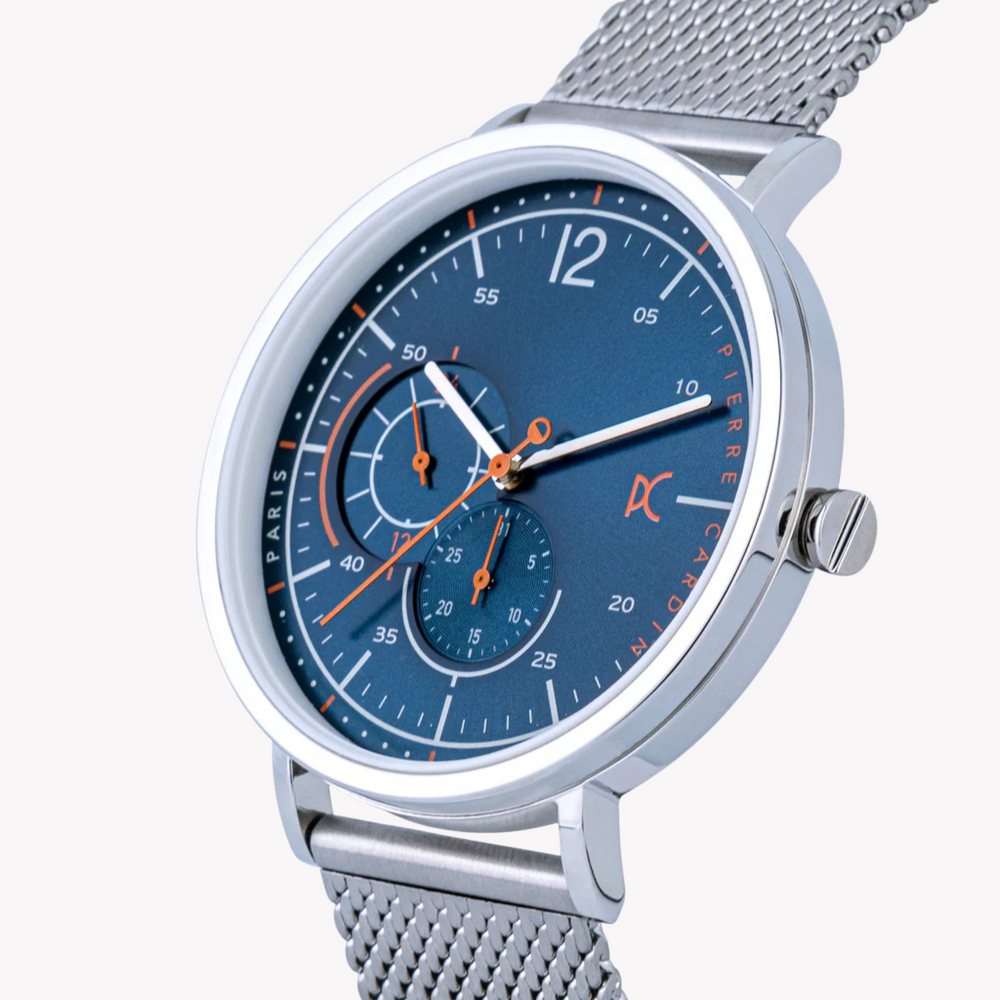 Pierre Cardin Men's Silver Watch, Blue Dial | Cbn.3020 by i-watch