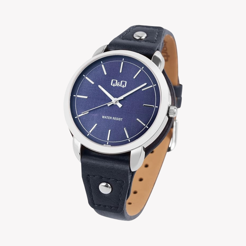Q&Q Women's Silver & Blue Watch, Blue Dial | QB19J302Y