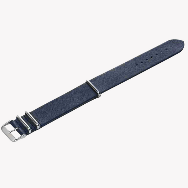 Zink Men's Leather Watch Band - Dark Blue | Zlb001dbs by i-watch