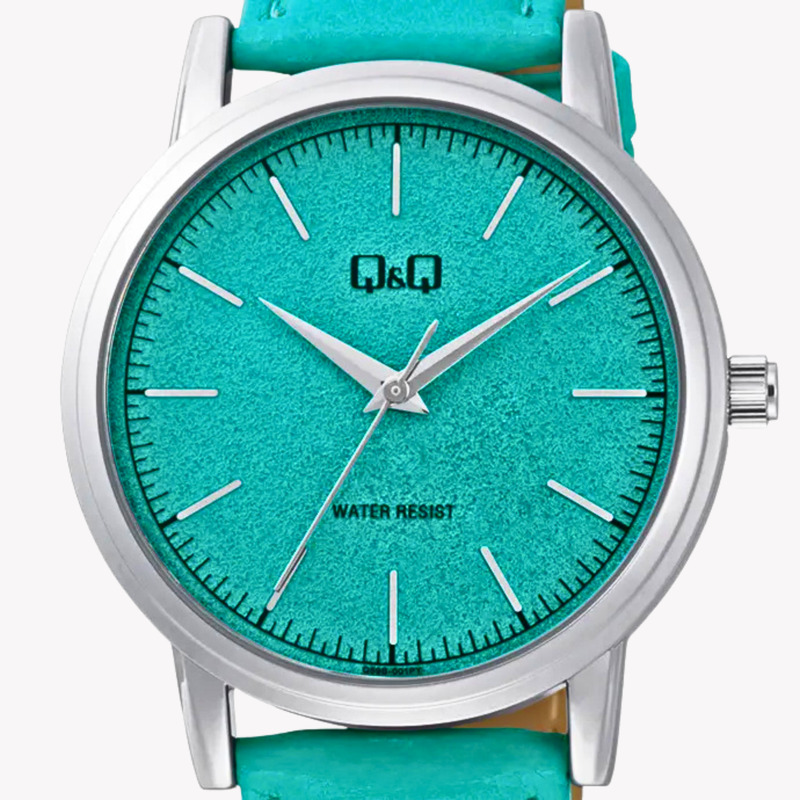 Q&Q Men's Silver Watch, Torques Dial with Arabic Numerals | Q59B-001PY