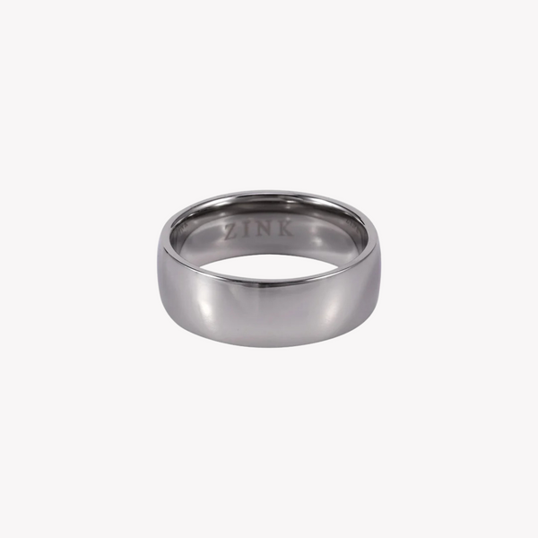 Zink Men's Silver Stainless Steel Ring | Zjrg001sp