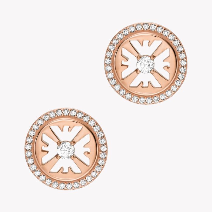 Emporio Armani Women's Rose Gold Earrings, Sterling Silver Studs | EG3594221