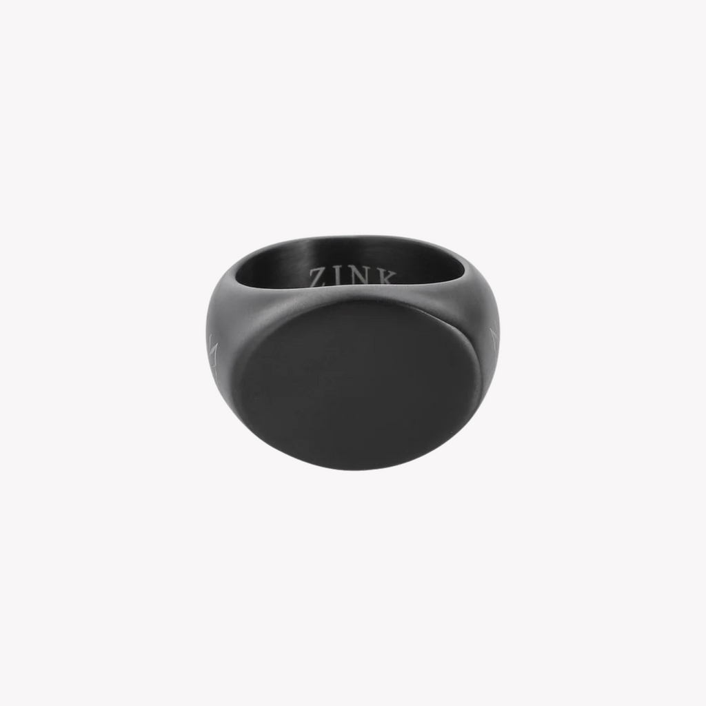 Zink Men's Black Stainless Steel Ring | Zjrg043b