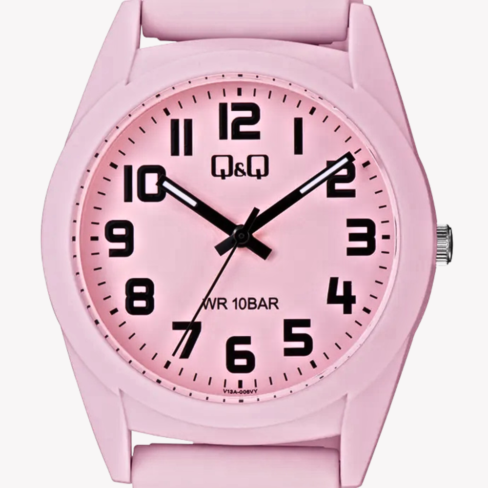 Q&Q Men's Pink Men's Watch, Pink Dial | V13AJ006Y