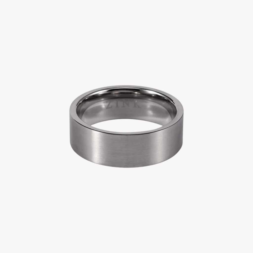 Zink Men's Silver Stainless Steel Ring | Zjrg007sm