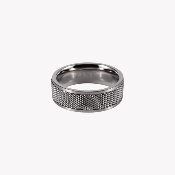 Zink Men's Silver Stainless Steel Ring | Zjrg006sm