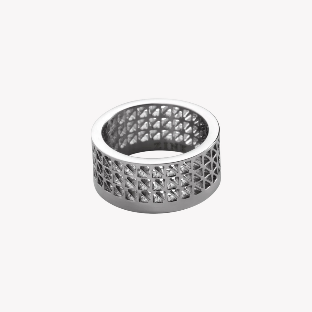 Zink Men's Silver Stainless Steel Ring | Zjrg020sps