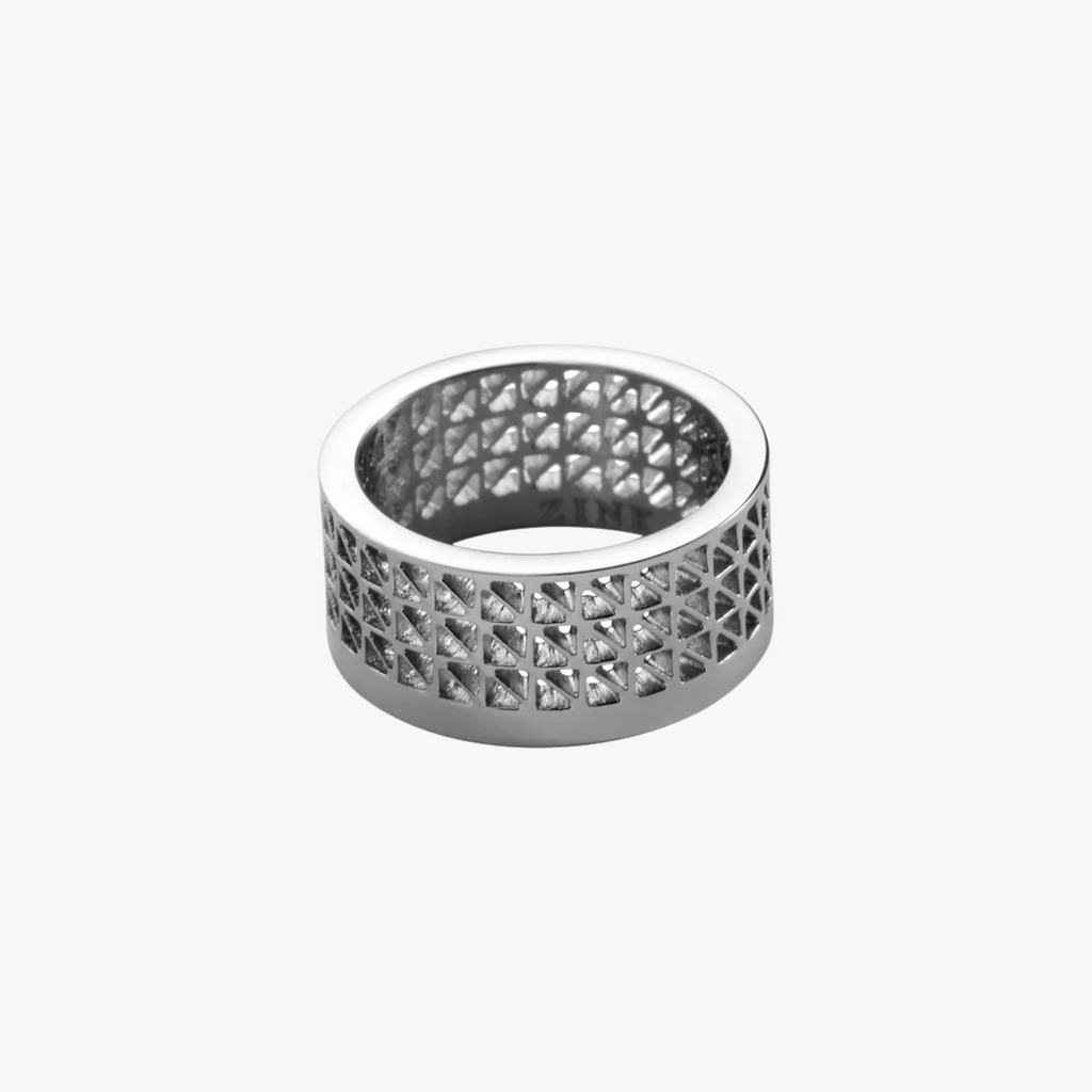 Zink Men's Silver Stainless Steel Ring | Zjrg020sps