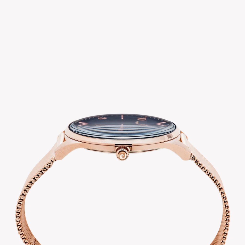 Pierre Cardin Men's Rose Gold Watch, Blue Dial | Pc902671f116