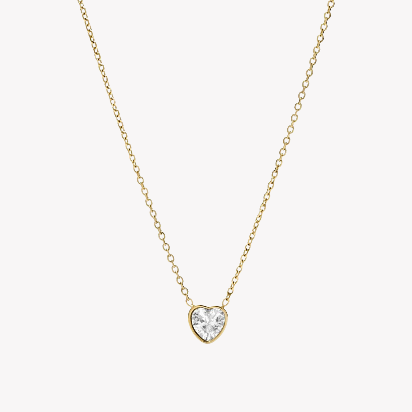 Fossil Women's Gold-Tone Necklace, Heart Pendant | JF03937710