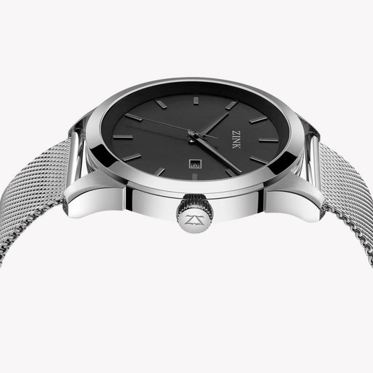 Zink Men's Silver Stainless Steel Watch | Zk133g1ms-26