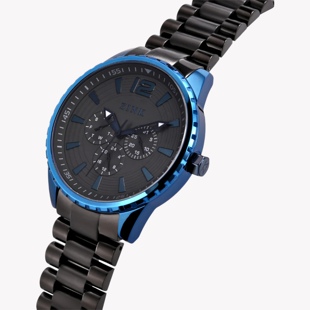 Zink Men's Blue Stainless Steel Quartz Watch | Zk131g2s-970