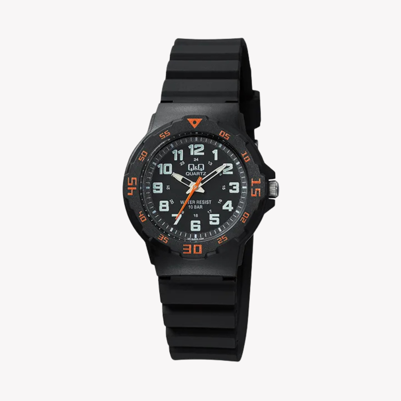 Q&Q Unisex Black Unisex Watch, Black Dial | VR19J008Y