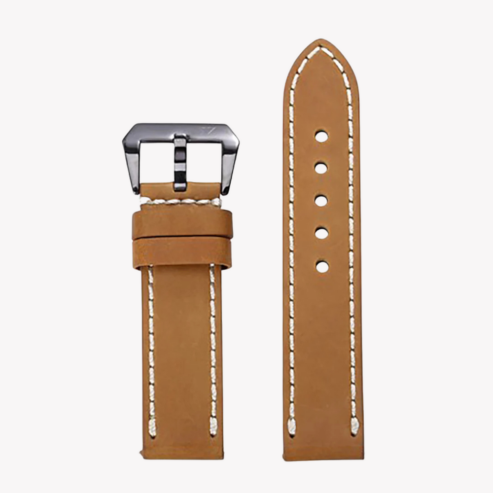 Zink Men's Brown Leather Watch Band | Zlb003kb by i-watch