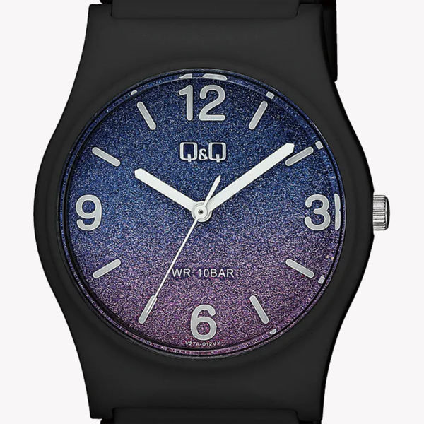 Q&Q Women's Black Watch, Multicolor Dial | V27A-012VY