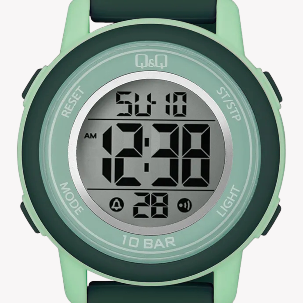 Q&Q Unisex Green Unisex Watch, Digital LCD Dial | M208J003Y