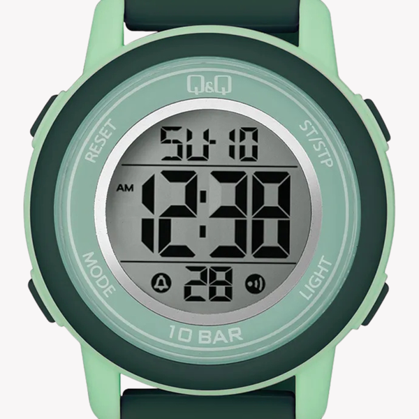Q&Q Unisex Green Unisex Watch, Digital LCD Dial | M208J003Y