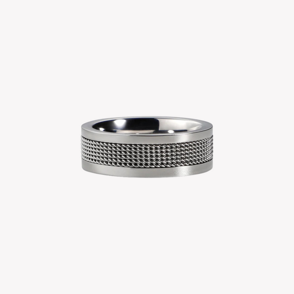 Zink Men's Silver Stainless Steel Ring | Zjrg017ssp