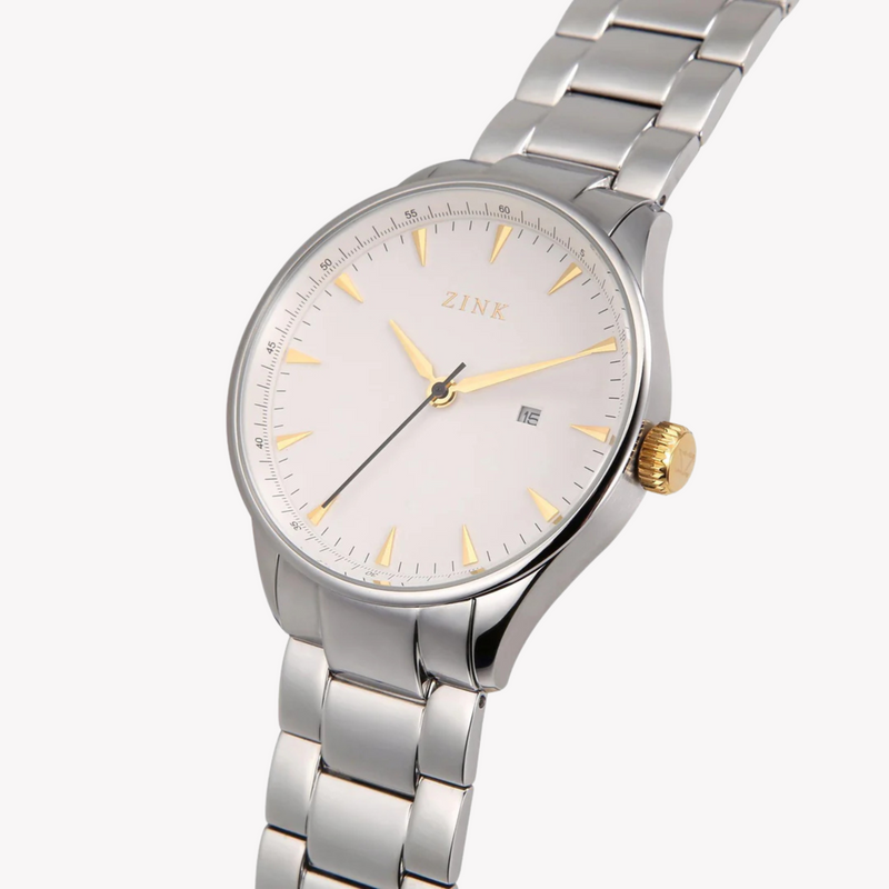 Zink Men's Silver Stainless Steel Analog Watch | Zk127g1ss-T6 by i-watch