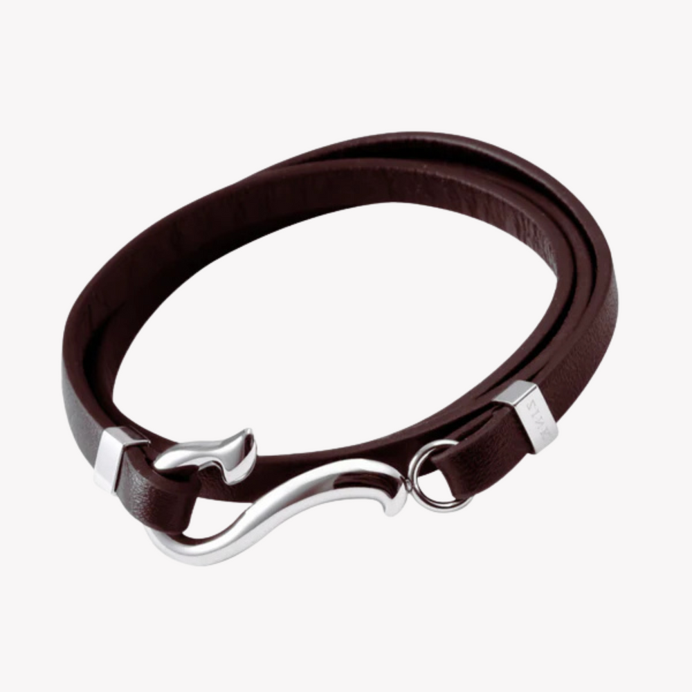 Zink Men's Brown & Silver Stainless Steel Bracelet | Zjbc026lmbr by i-watch