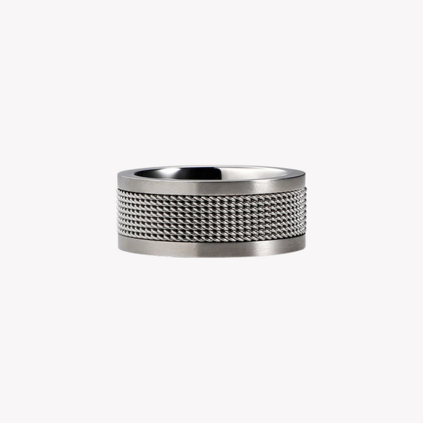 Zink Men's Silver Stainless Steel Ring | Zjrg008sm