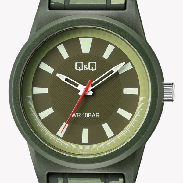 Q&Q Men's Green Men's Watch, Green Dial | V35A-003VY