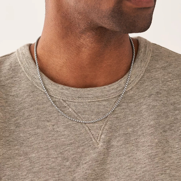 Fossil Men's Silver Necklace, Stainless Steel Chain | JF04505040