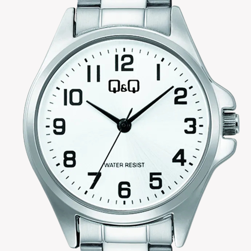 Q&Q Women's Silver Women's Watch, White Dial | C37A-005PY
