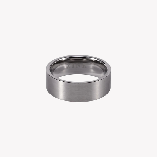 Zink Men's Silver Stainless Steel Ring | Zjrg007sp