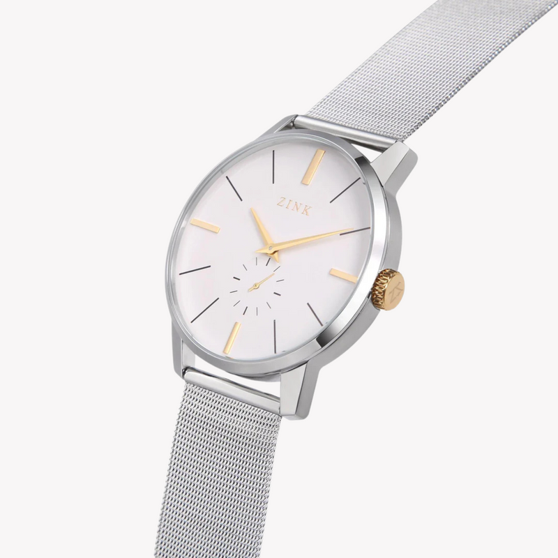 Zink Men's Silver Stainless Steel Analog Watch | Zk126g5ms-T6 by i-watch