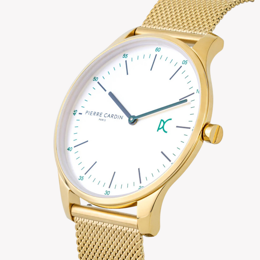 MONTRE POUR HOMMES DE LUXE PIERRE CARDIN CBA.4012 - DESIGN ÉLÉGANT OR ET ARGENT