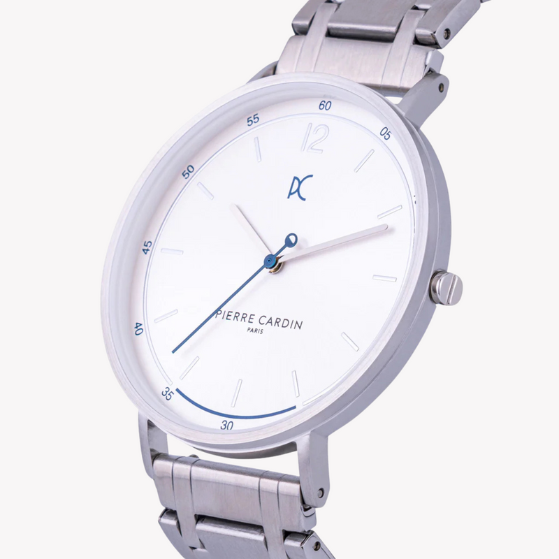Pierre Cardin Men's Silver Stainless Steel Watch, White Dial | Cbn.3012 by i-watch