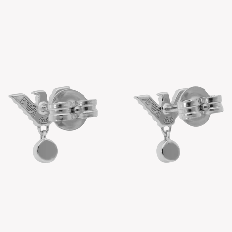 Emporio Armani Women's Silver Earrings, Sterling Silver Eagle Studs | EG3581040