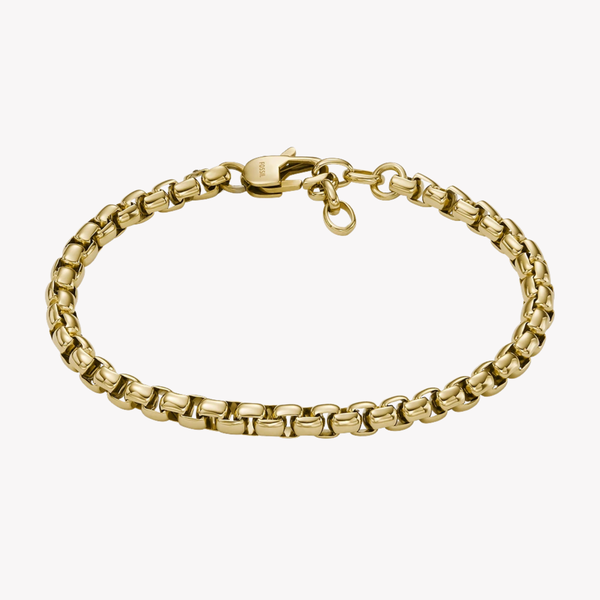 Fossil Men's Gold-Tone Bracelet, Chain Link | JF04561710
