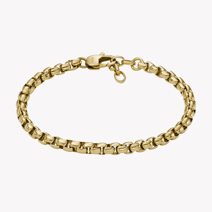 Fossil Men's Gold-Tone Bracelet, Chain Link | JF04561710