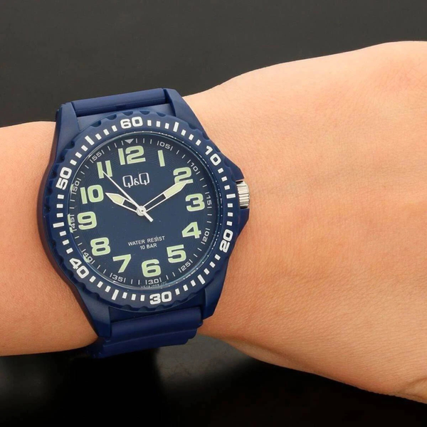 Q&Q Men's Blue Men's Watch, Blue Dial | VS16J009Y