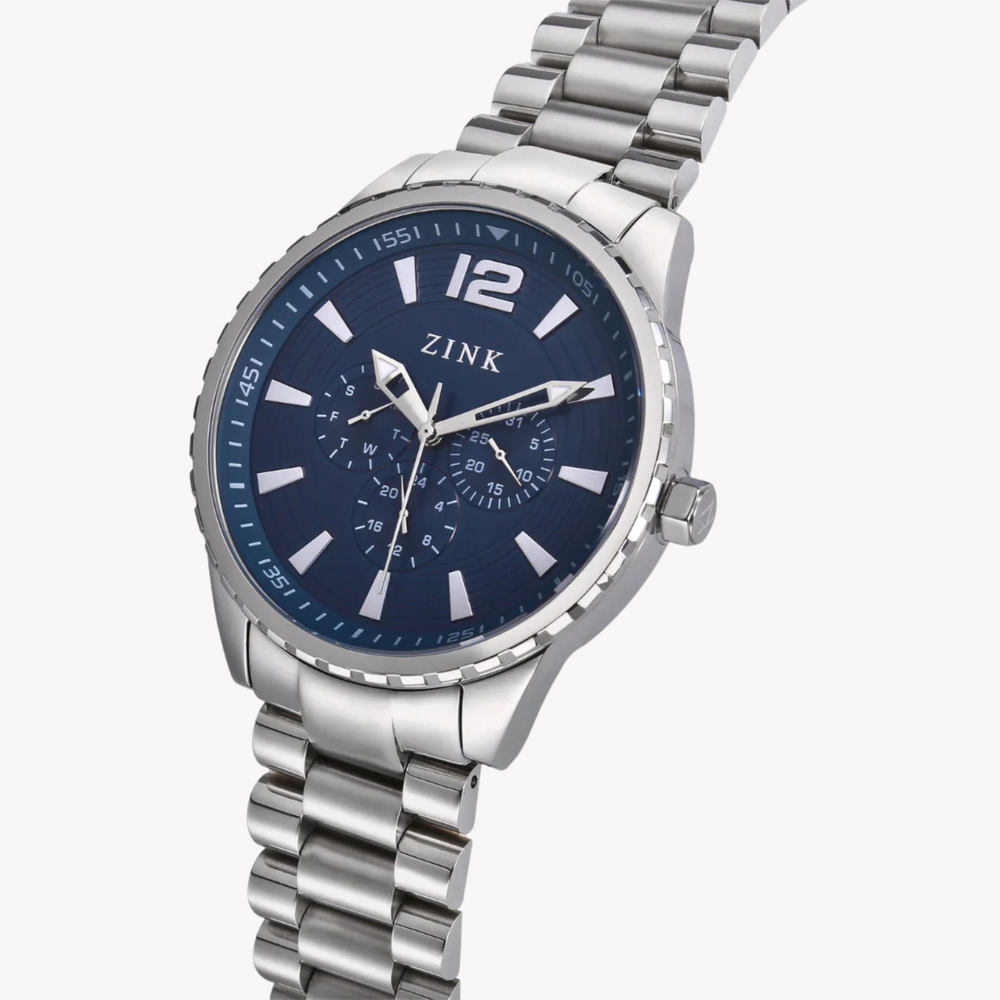 Zink Men's Stainless Steel Blue Dial Watch | Zk131g2s-46 by i-watch