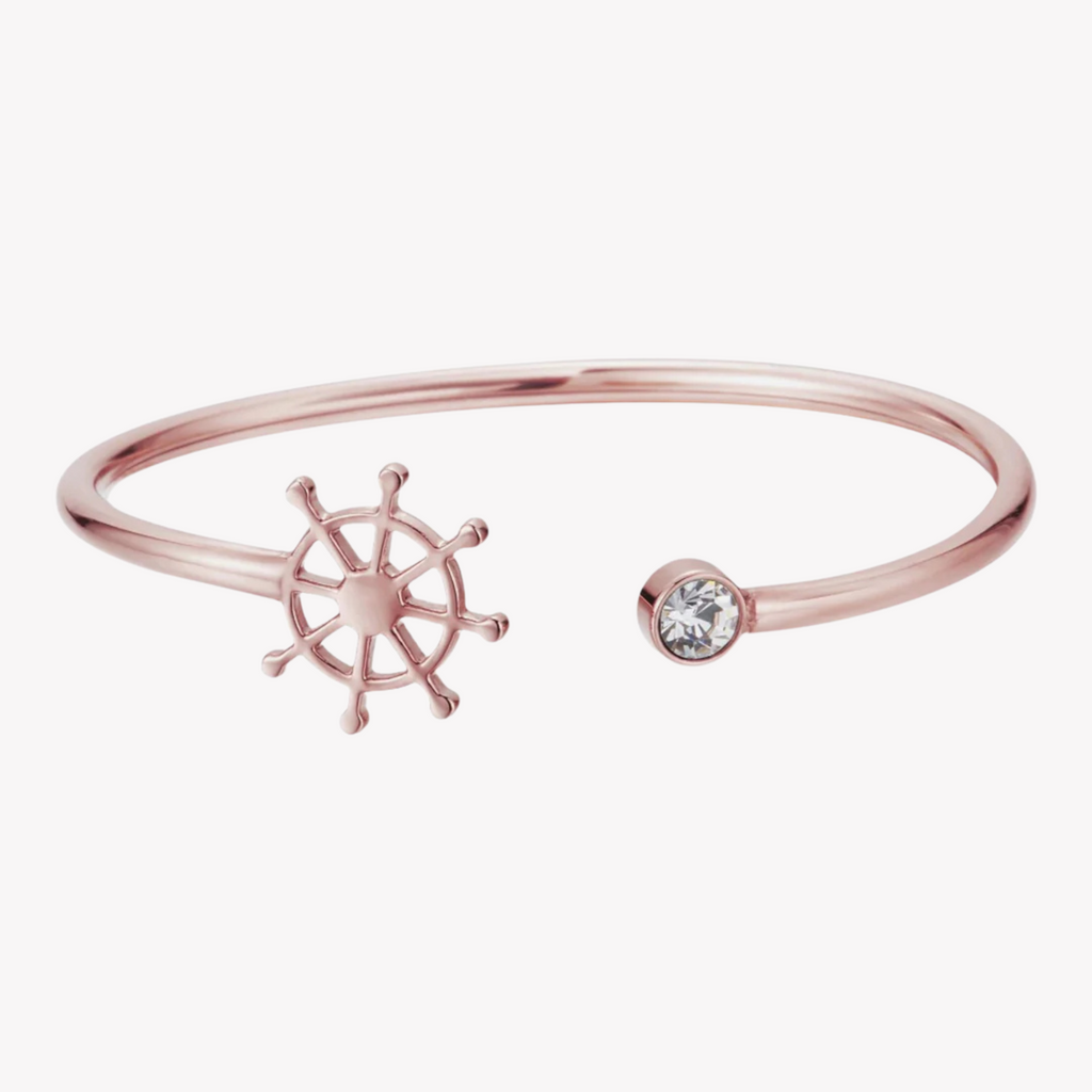 Zink Women's Rose Gold Stainless Steel Bracelet | Zfbg004rgc