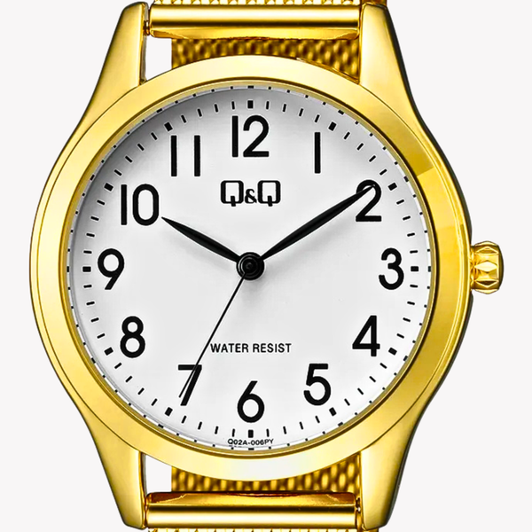 Q&Q Women's Gold Women's Watch, White Dial | Q02A-006PY