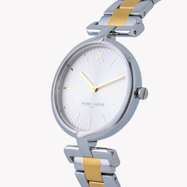 Pierre Cardin Women's Silver & Gold Watch, Silver Dial | Cmd.3510 by i-watch
