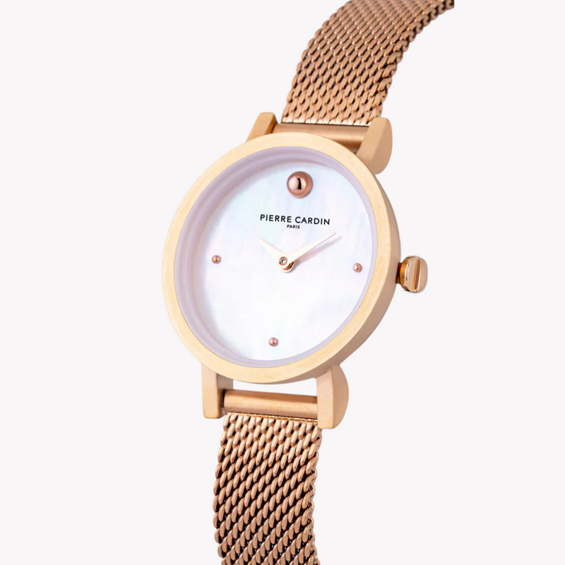 Pierre Cardin Women's Rose Gold Watch, White Dial | Ccm.0524 by i-watch
